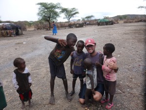 Somehow this kid in the middle of nowhere Africa was wearing a Cal shirt so we took a moment to bridge the rivalry. I don't think the tribes people understood.